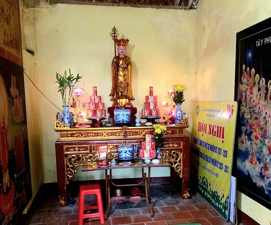 Hệ thống tượng Phật bên trong ngôi chùa hiện nay