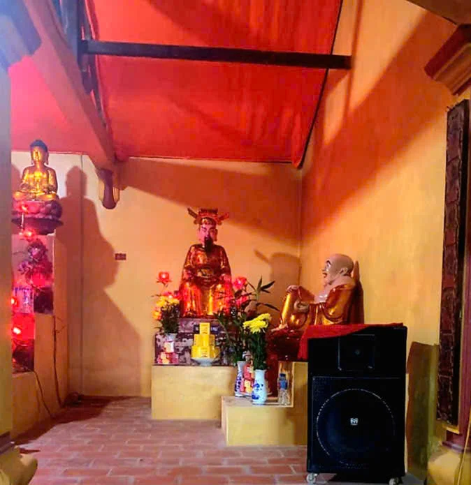 Hệ thống tượng Phật bên trong ngôi chùa hiện nay